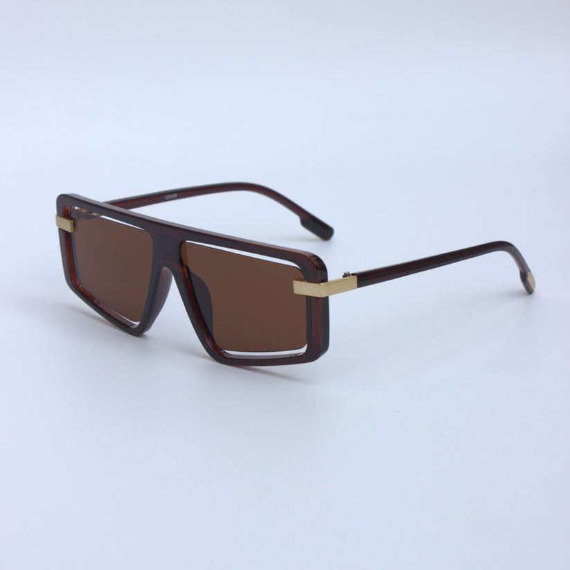 Brown-6948-Oversize-Flattop-Funky-Sunglasses