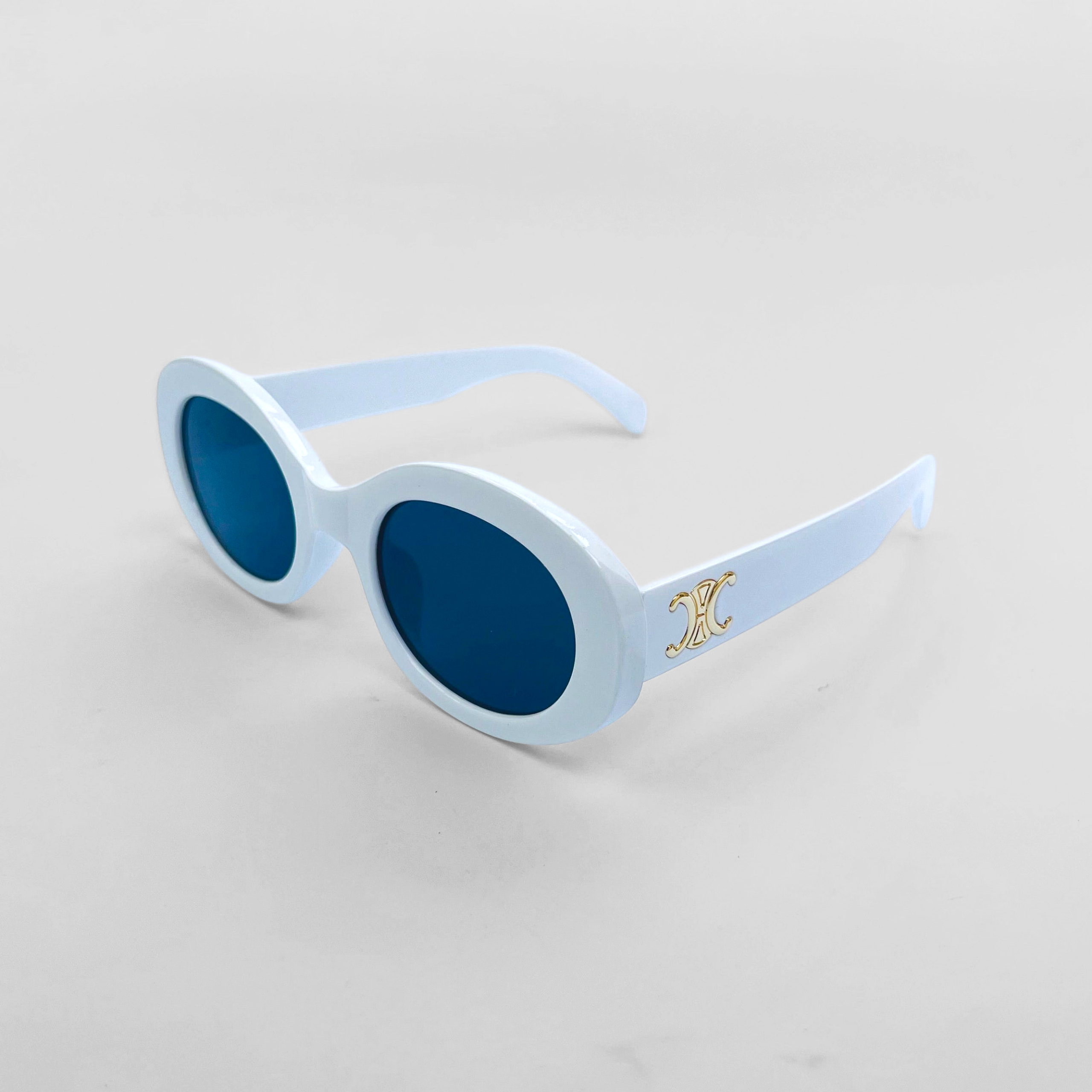 White-9195-Oval-Sunglasses
