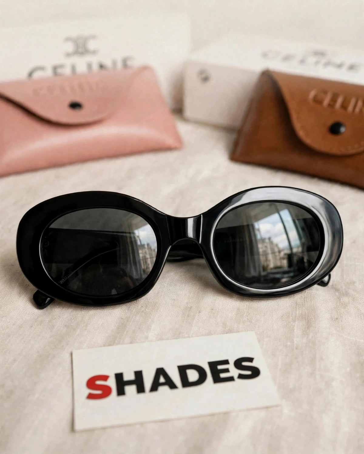 Women's Trendy Celine Shades Bundle - Celine Logo Engraved on Both Shades