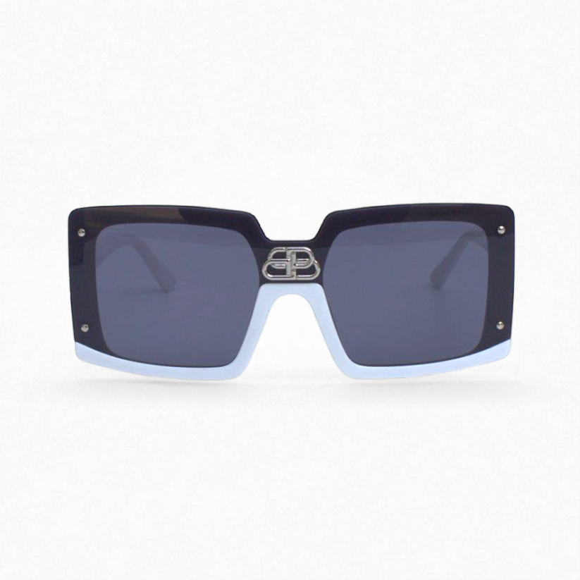 White-Halfrim-6958-Square-Sunglasses